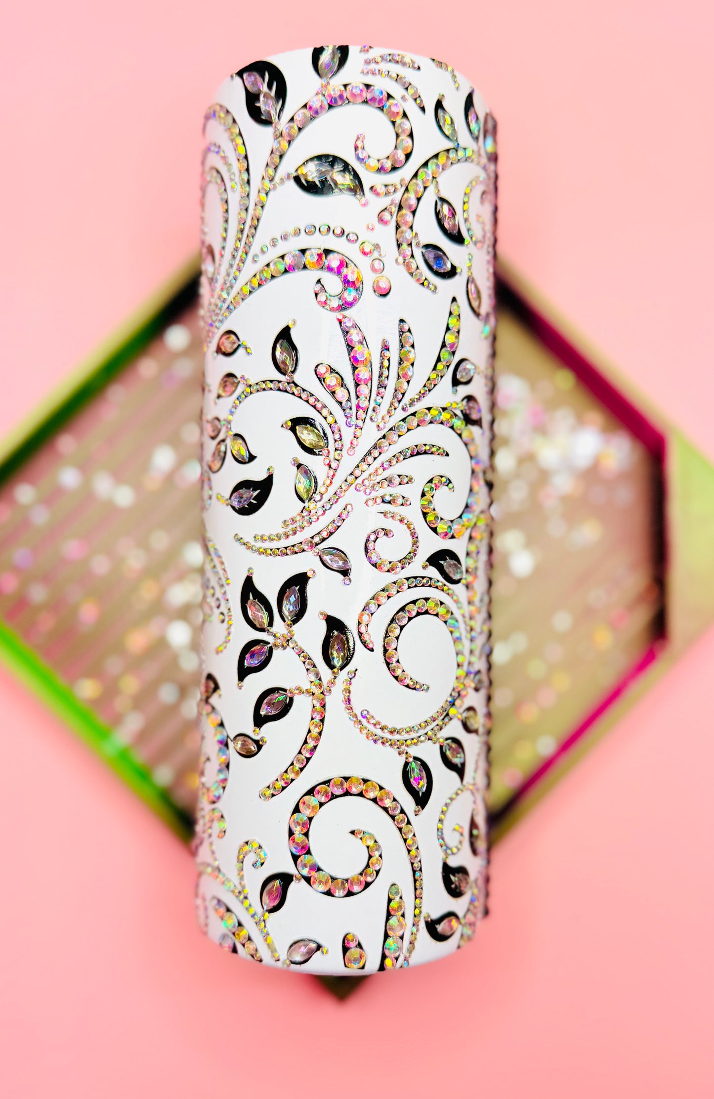 Glass Floral 20oz Tumbler