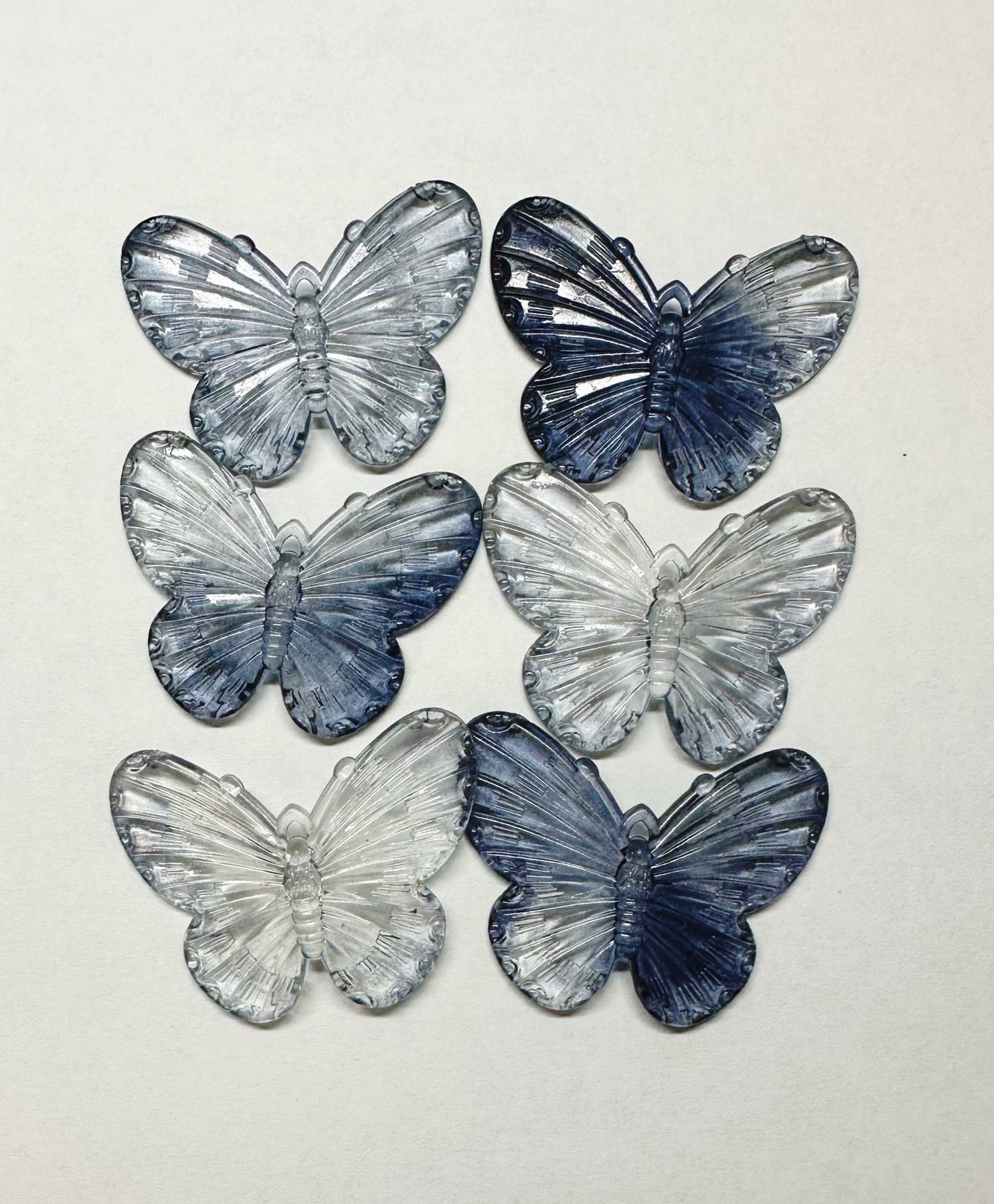 Blue/Grey Translucent Butterflies
