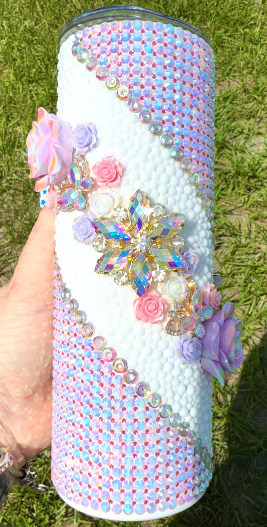 Glass Butterfly 20oz Tumbler
